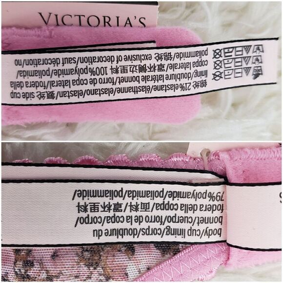 Victoria's Secret 34D Multicolor Floral lace mesh  Demi Sexy Bra - Picture 6 of 6